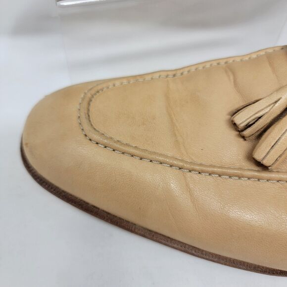 VTG French Shriner Men\'s 47 11.5 N Calfskin Dress Tassel Loafers Italy Shoes main image 11